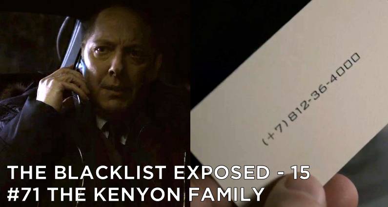 The Blacklist Exposed Episode 15 for Number 71 The Kenyon Family
