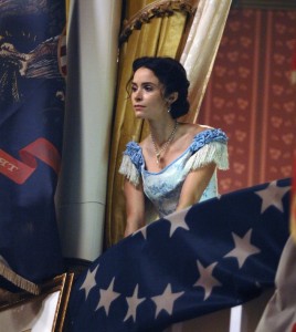 TIMELESS -- "The Assassination of Abraham Lincoln" Episode 101 -- Pictured: Abigail Spencer as Lucy Preston -- (Photo by: Sergei Bachlakov/NBC)