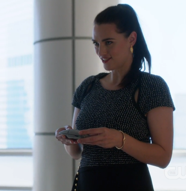 Lena and her new touchy-feely device.