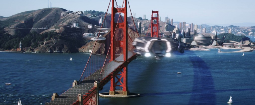 STDP 041 - Star Trek Discovery S2E14 (56:56) - Shuttle flying by the Golden Gate Bridge.